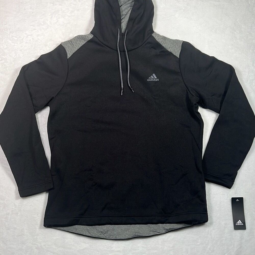 ADIDAS GOLF Tech Fleece Drawstring casual black Hoodie pullover NWT Men‎ large